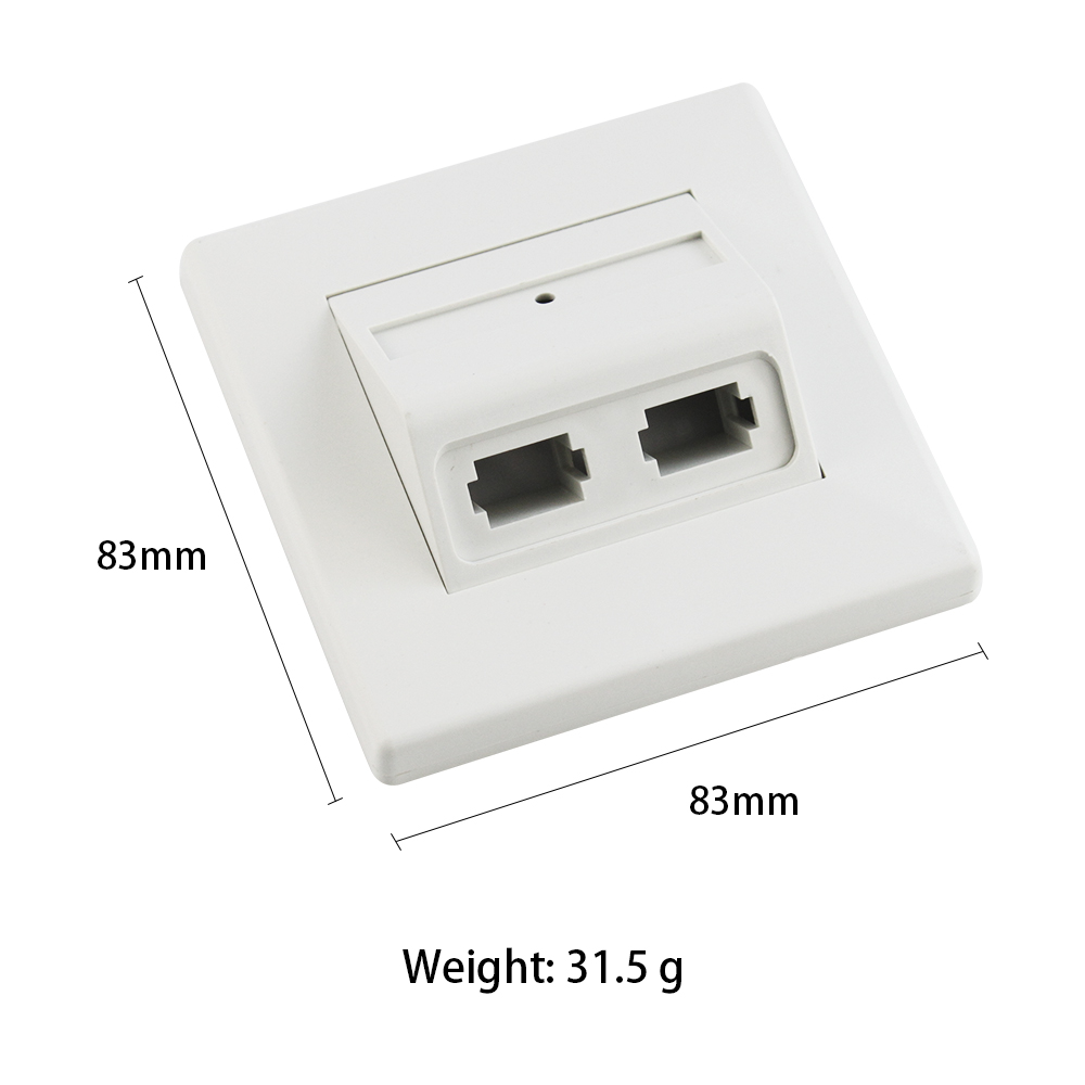 Dual-port fiber optic wall plate
